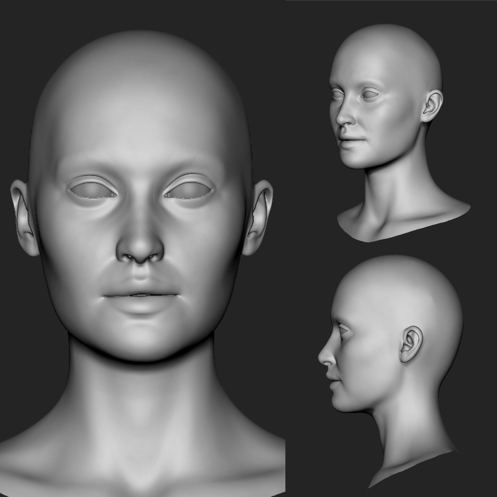 Male Face Shading Reference