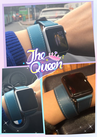 Hoco Double Tour Apple Watch Hermes Bands-Blue