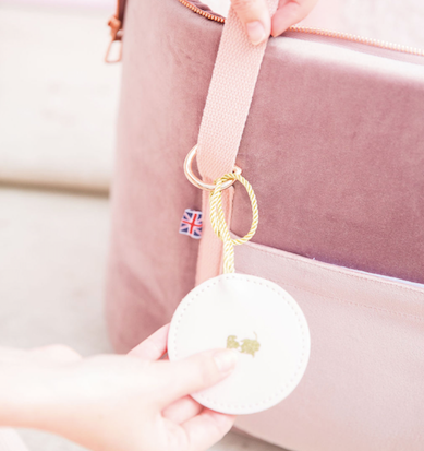 Luxury pink poo bag holder 