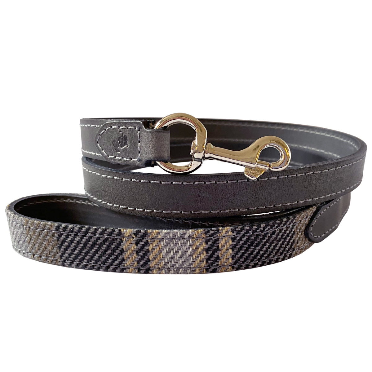 The Belgravia Grey Leather Dog Lead– Teddy Maximus