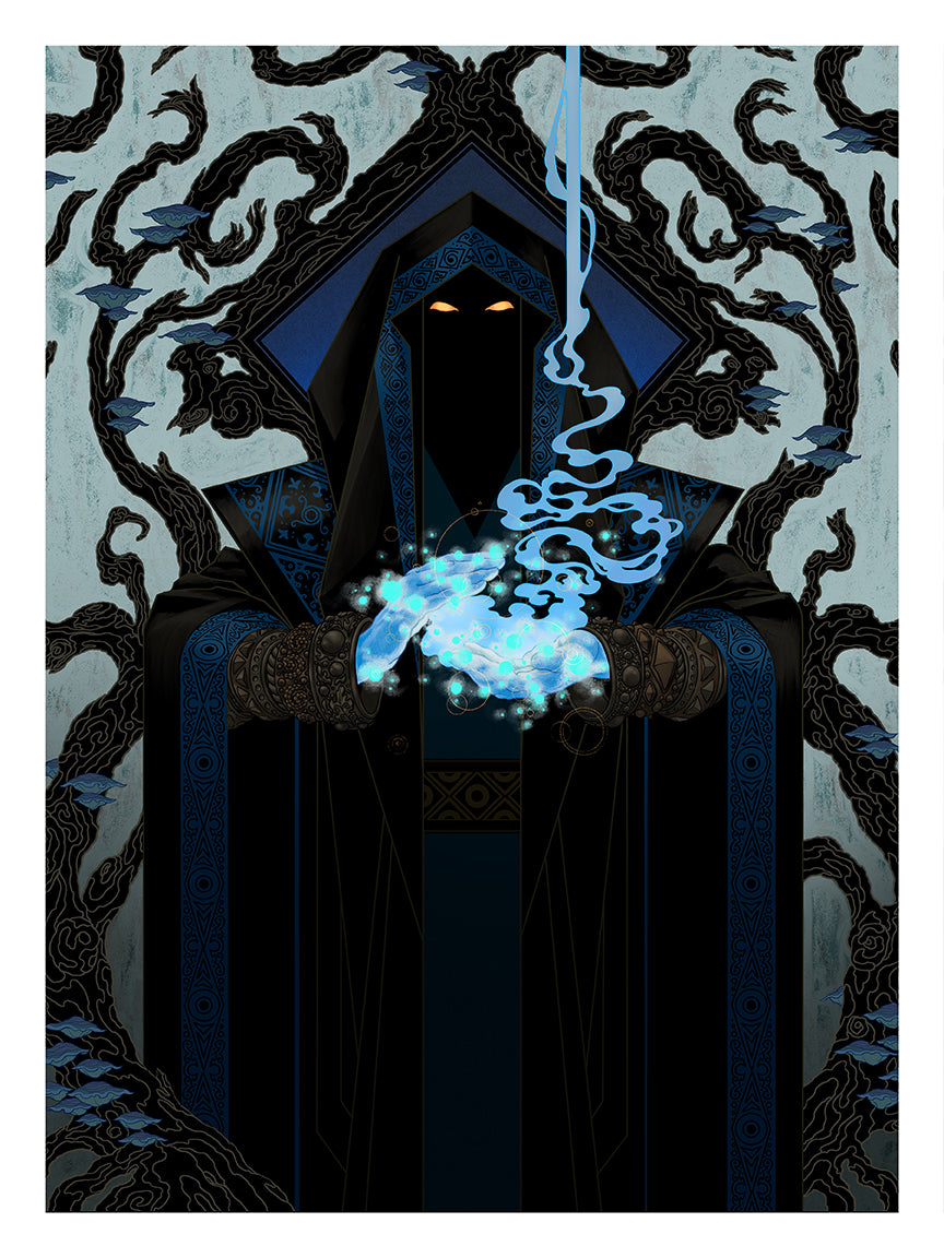 magic the gathering secret lair Arcanis the omnipotent peter diamond print black dragon press