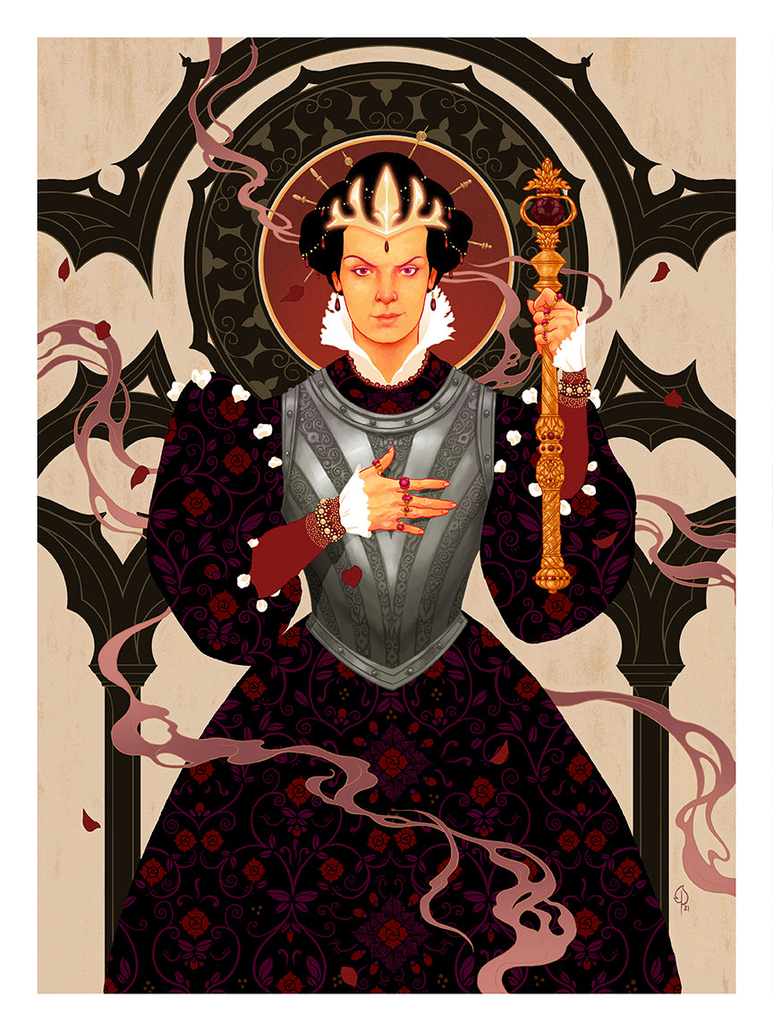 Queen marchesa magic the gathering secret lair prints peter diamond black dragon press