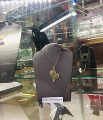 14kt gold heart pendant from Rubini Jewelers