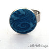 Blue Swirl Ring