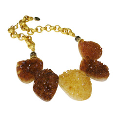 Citrine Drusy Necklace by Carol Lipworth Designs