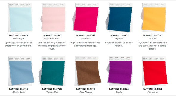 Pantone Colors Spring/Summer 2022