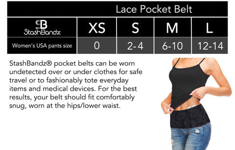 Lace Fanny Pack Size Chart