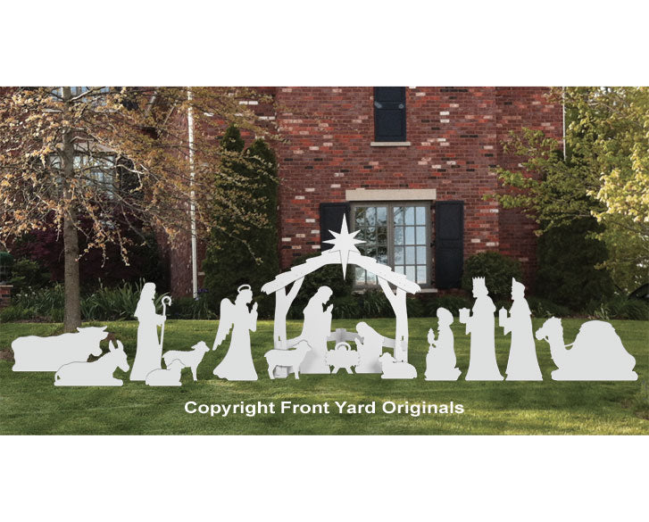 large outdoor nativity sets home depot