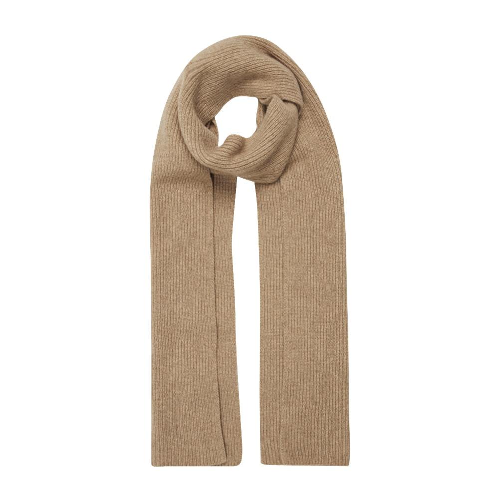 udeshi camel cashmere knit scarf