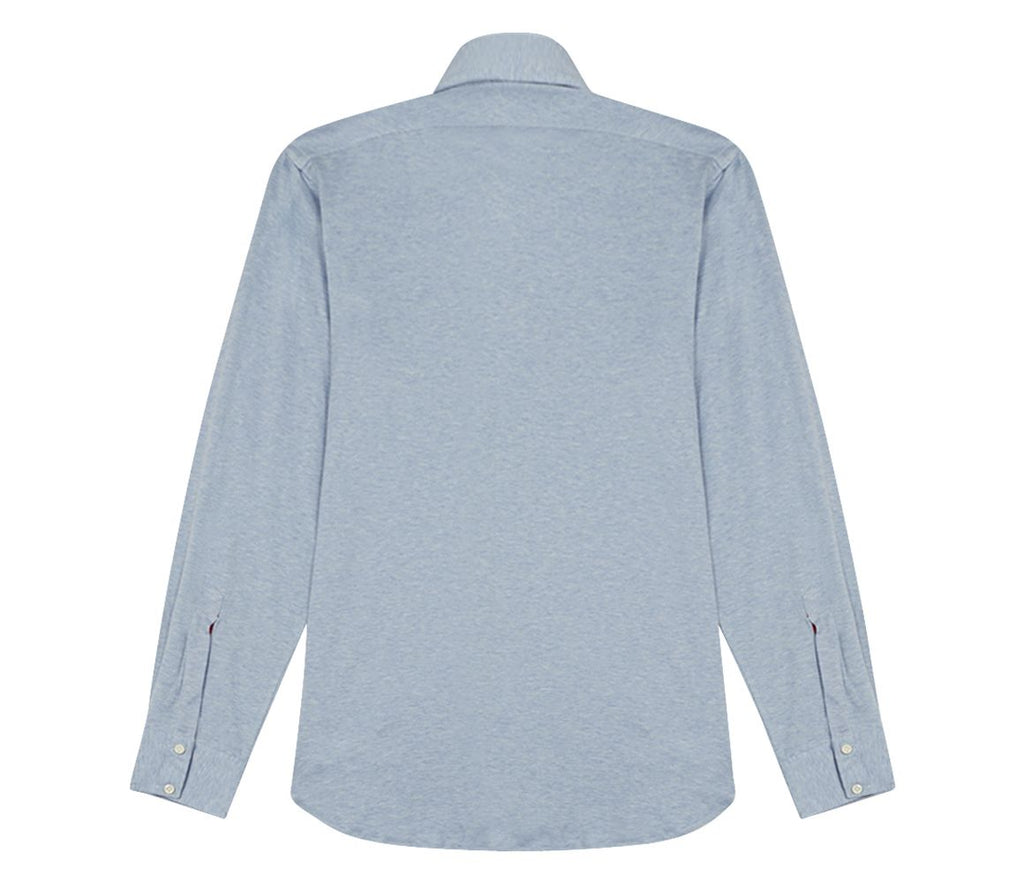 Italian Fine Knit Shirt Blue UDESHI