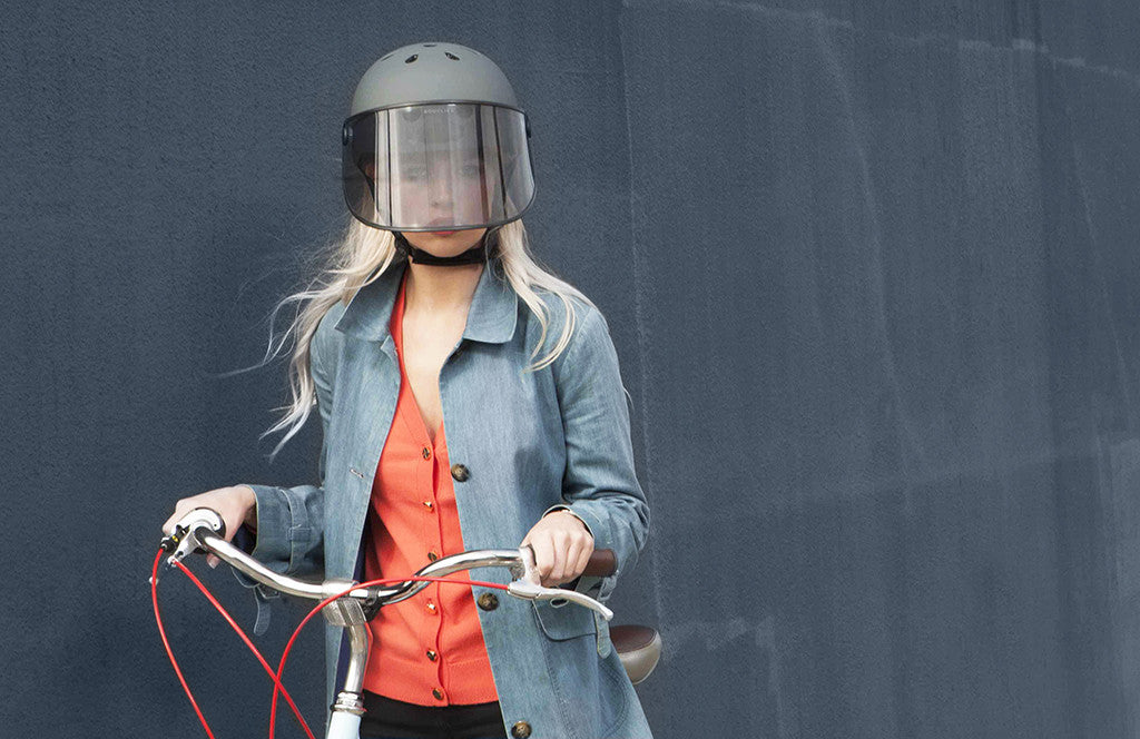 full face bicycle helmet with visor