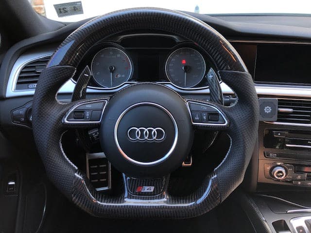 audi s5 flat bottom steering wheel retrofit