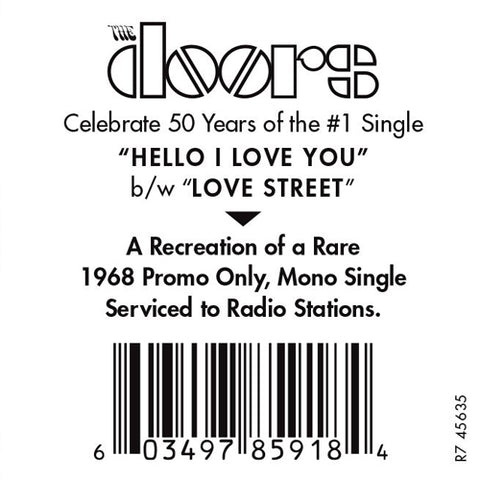 The Doors Hello I Love You Love Street 45rpm 7 Vinyl Mono