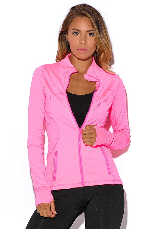 hot pink workout jacket