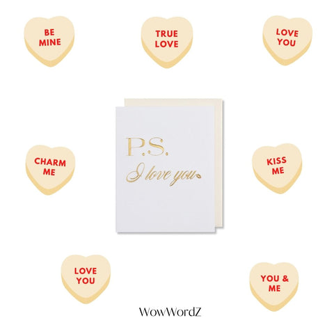 P.S. I love you greeting card for Valentine's Day