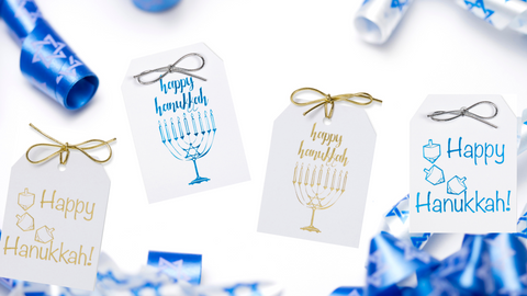 Hanukkah gift tags for wrapping gifts 