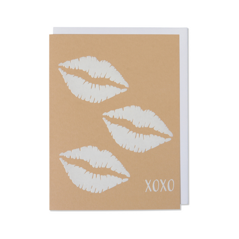 XOXO Lips Greeting Card