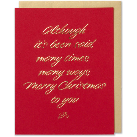 Although It's Been Said Holiday Greeting Card