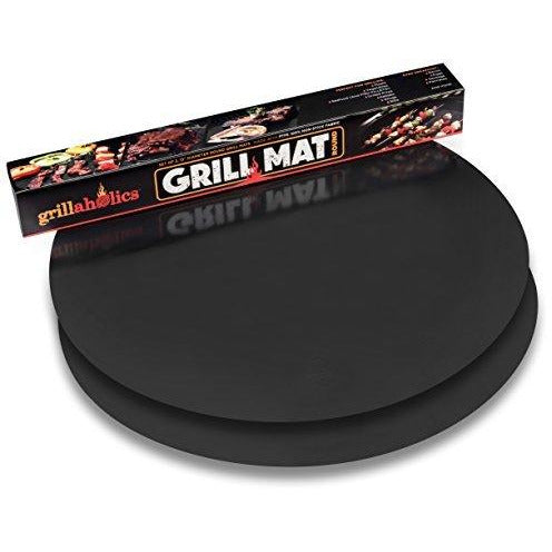 Round Grill Mat Set Of 2 Heavy Duty Non Stick Round Cooking