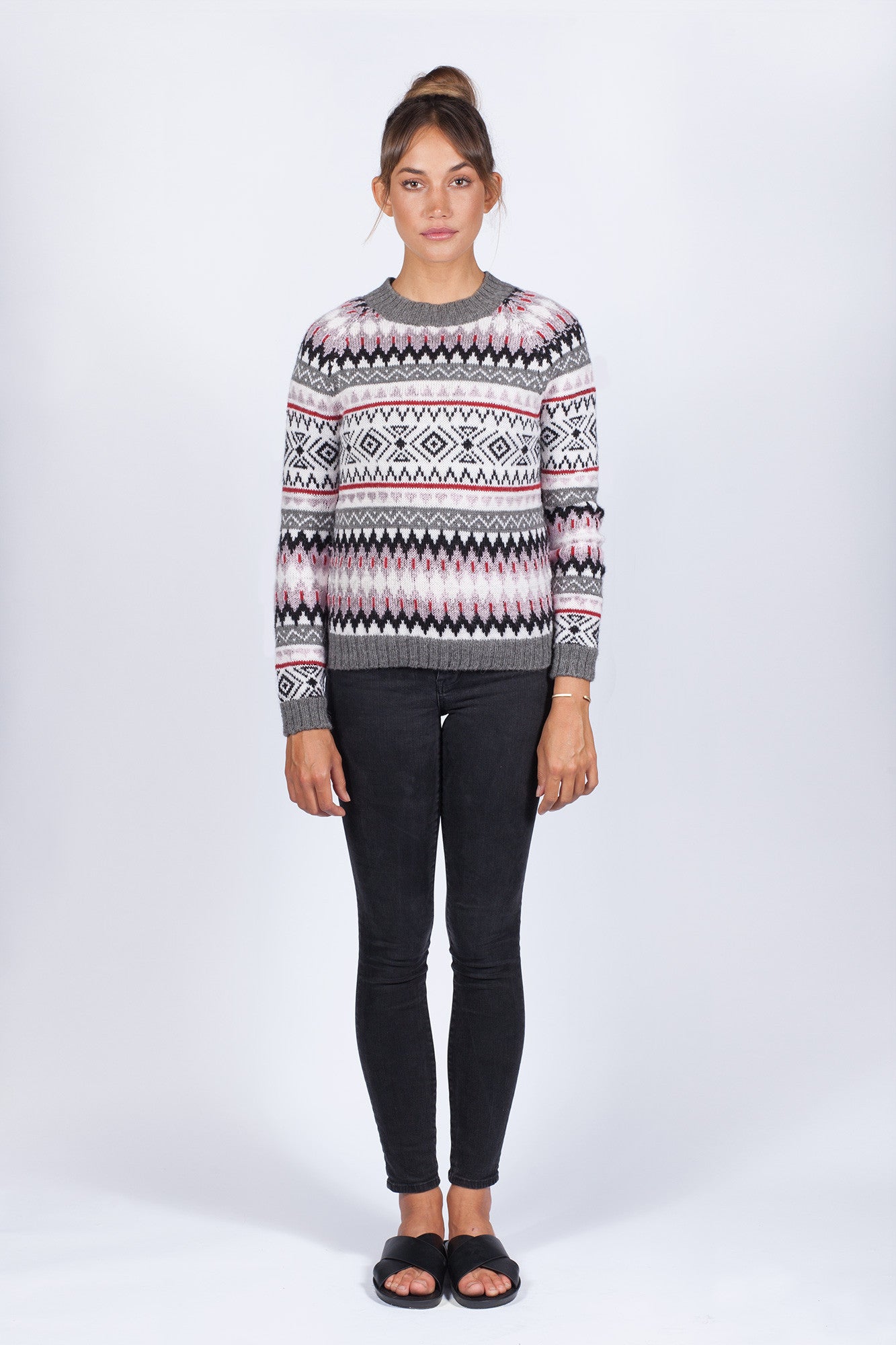 Huck Fair Isle Crew - <br>Dust Purple