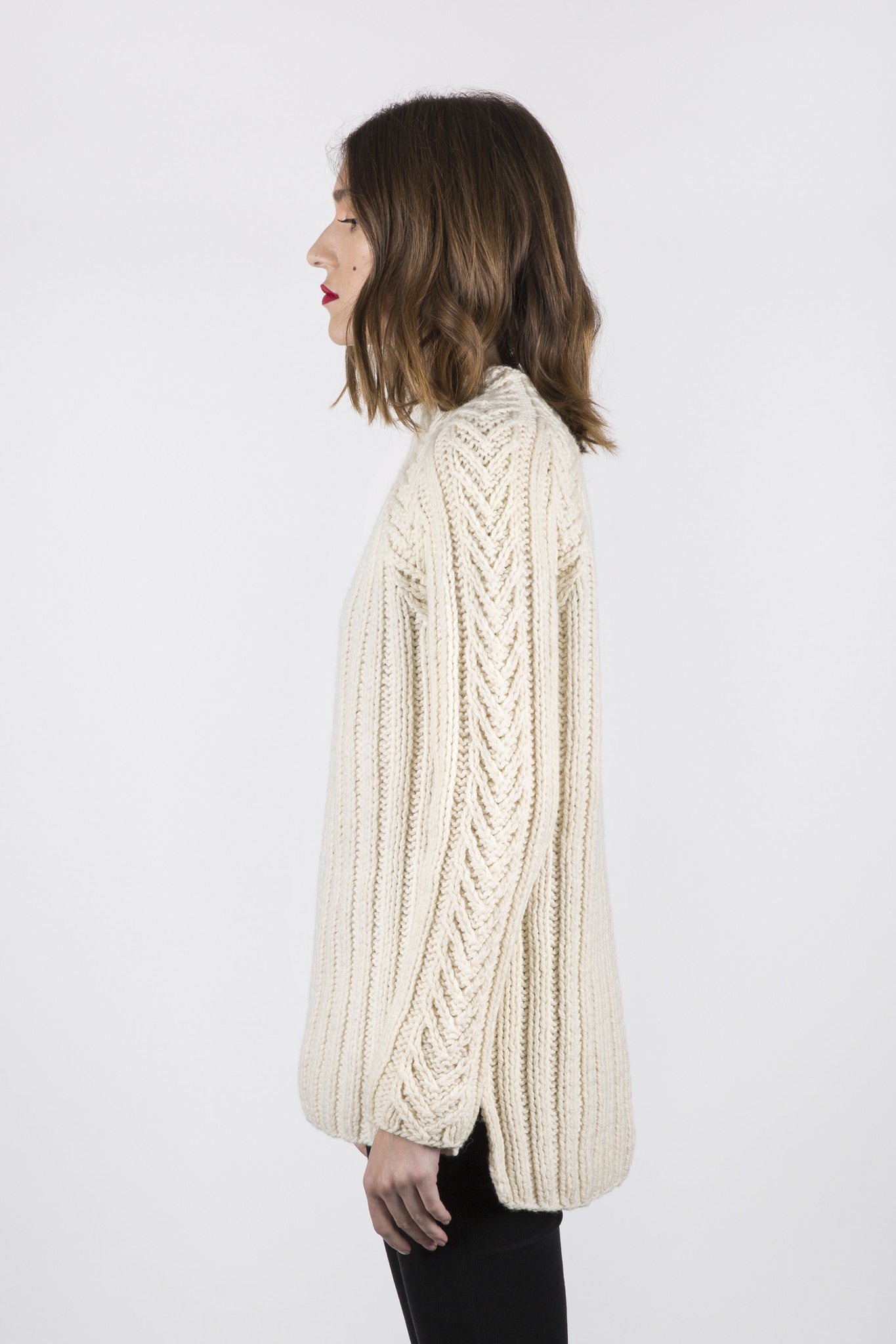 Solana Hand Knit Sweater- Ivory