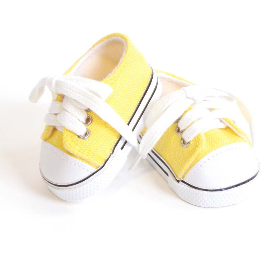 yellow tennis shoes