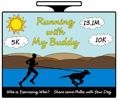 RUNNING WITH MY BUDDY Virtual Run - Full Medal Runs Running Medals