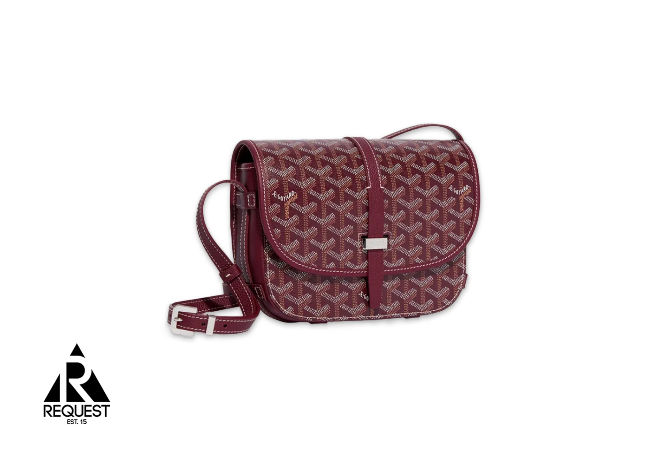 Goyard Belvedere MM Messenger Bag Burgundy