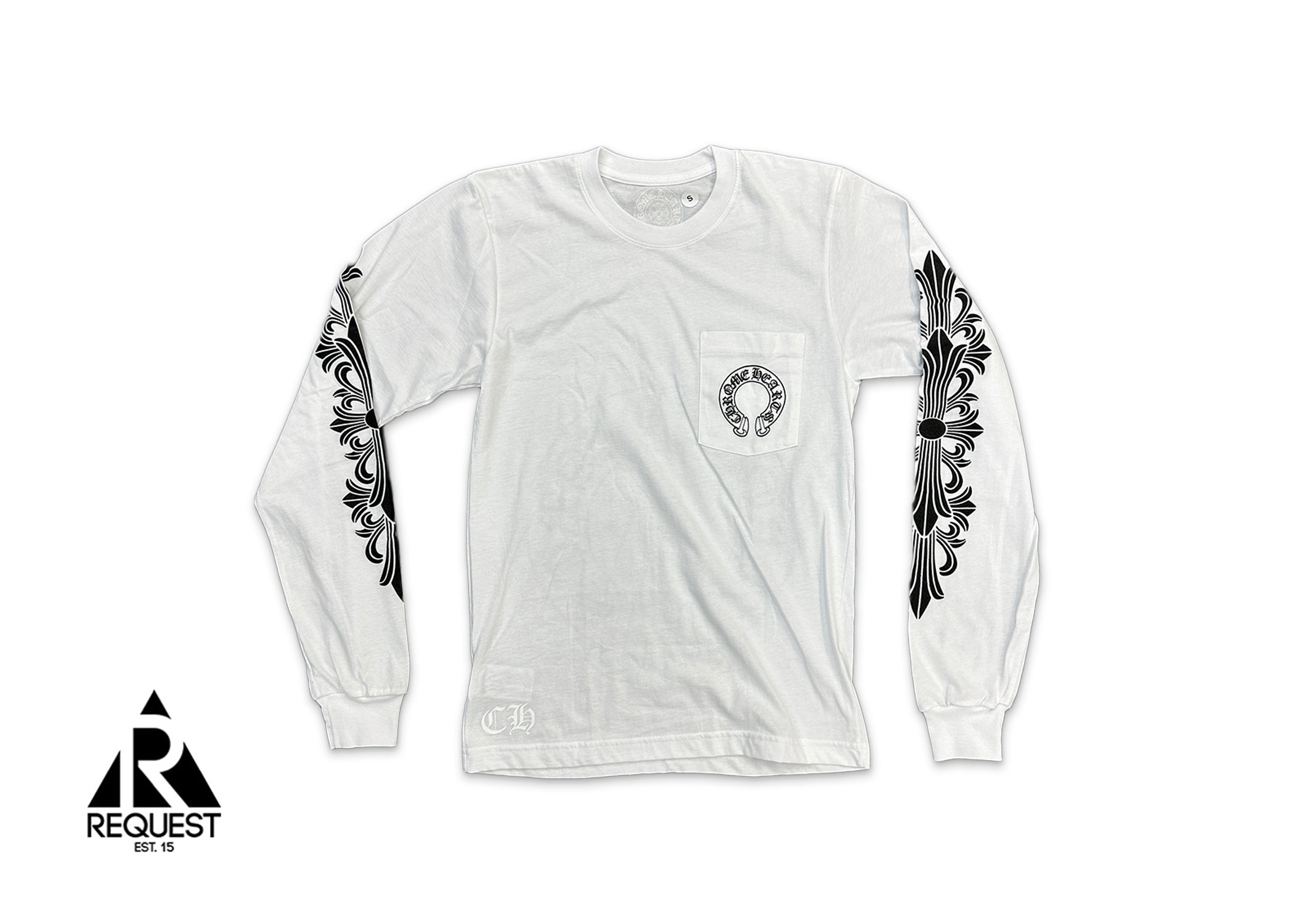 Chrome Hearts Orange Triple Cross Hollywood L/S Tee 