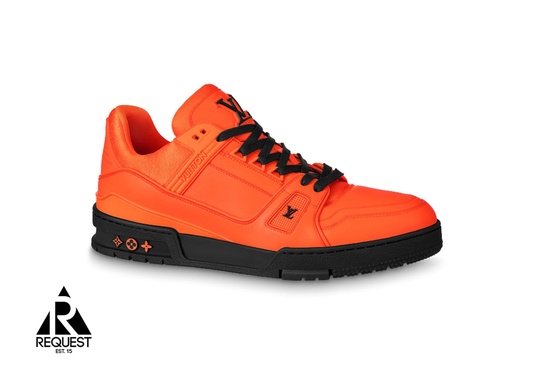 TÊNIS LOUIS VUITTON TRAINER GREEN ORANGE - Os melhores Tênis estão aqui