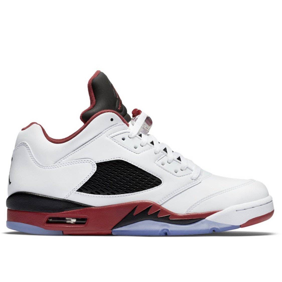 jordan 5 retro fire red black tongue