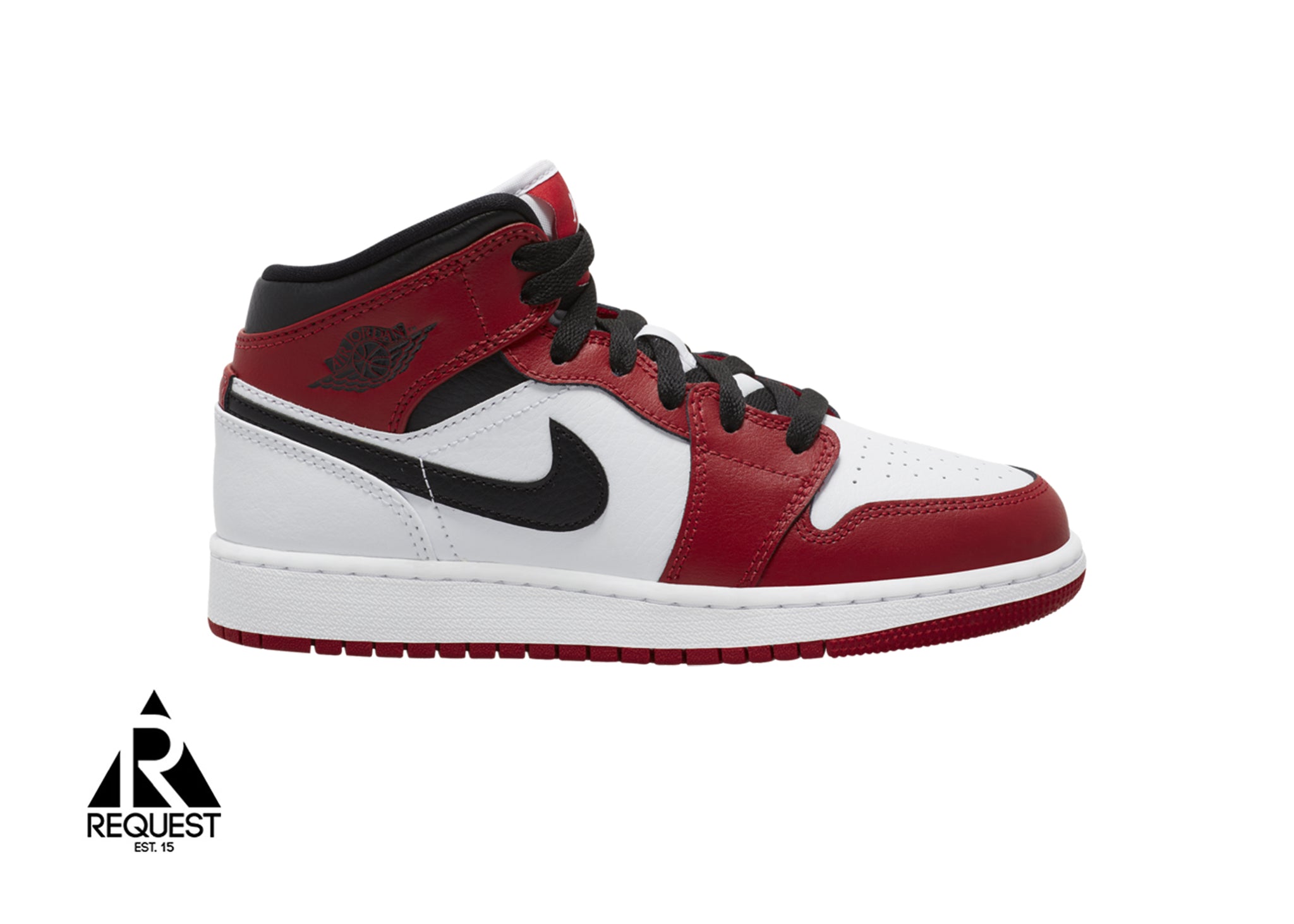 air jordan 1 mid chicago white heel