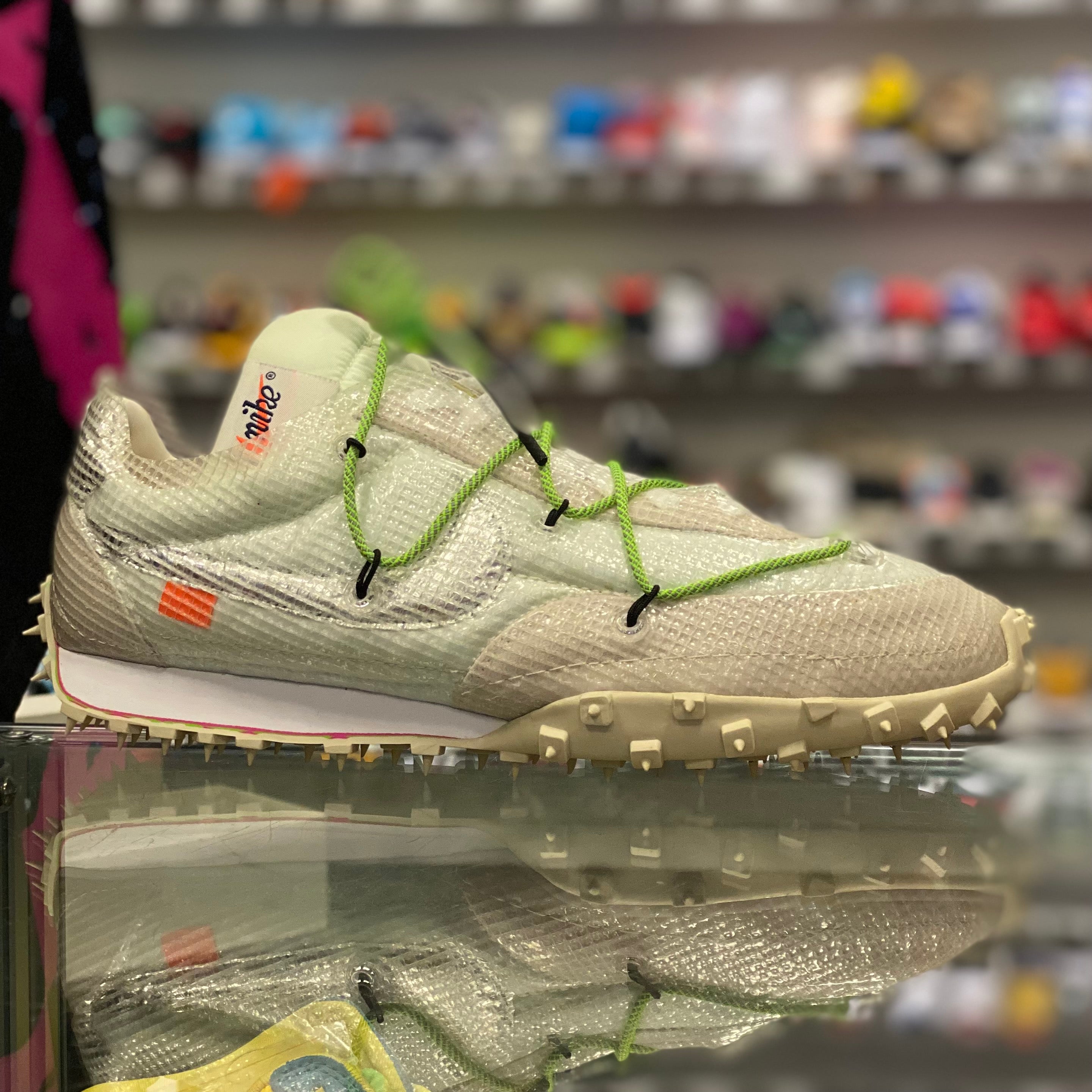 nike waffle racer off-white white