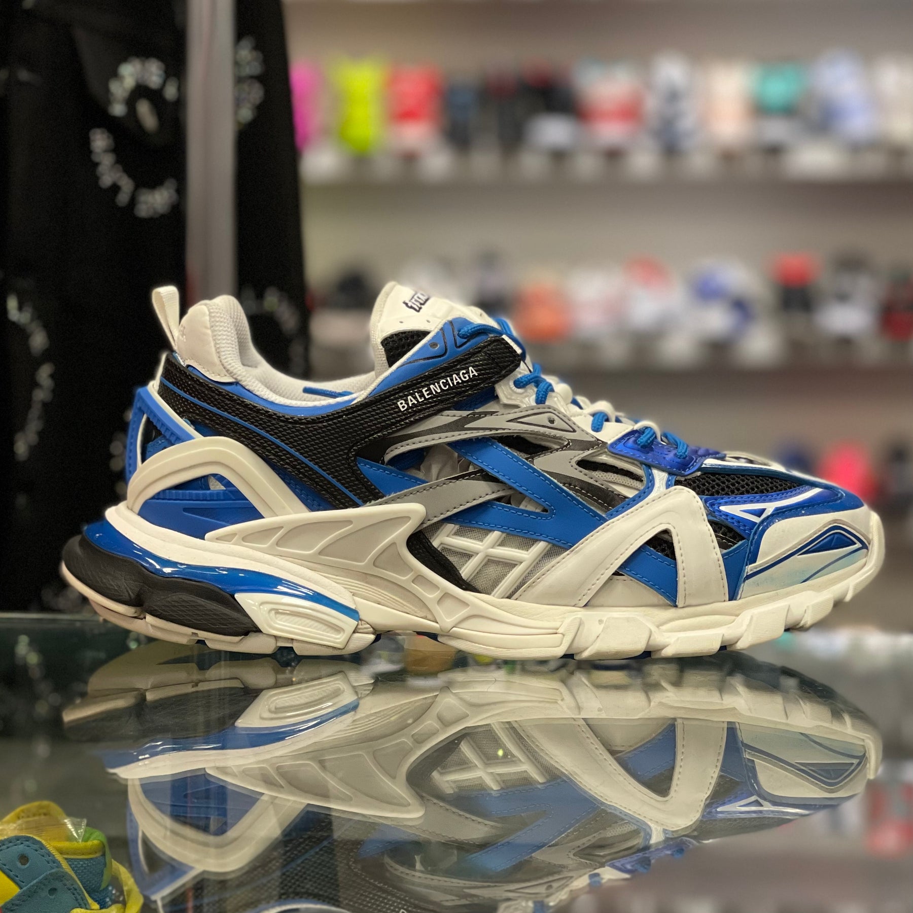 balenciaga track 2 blue and white