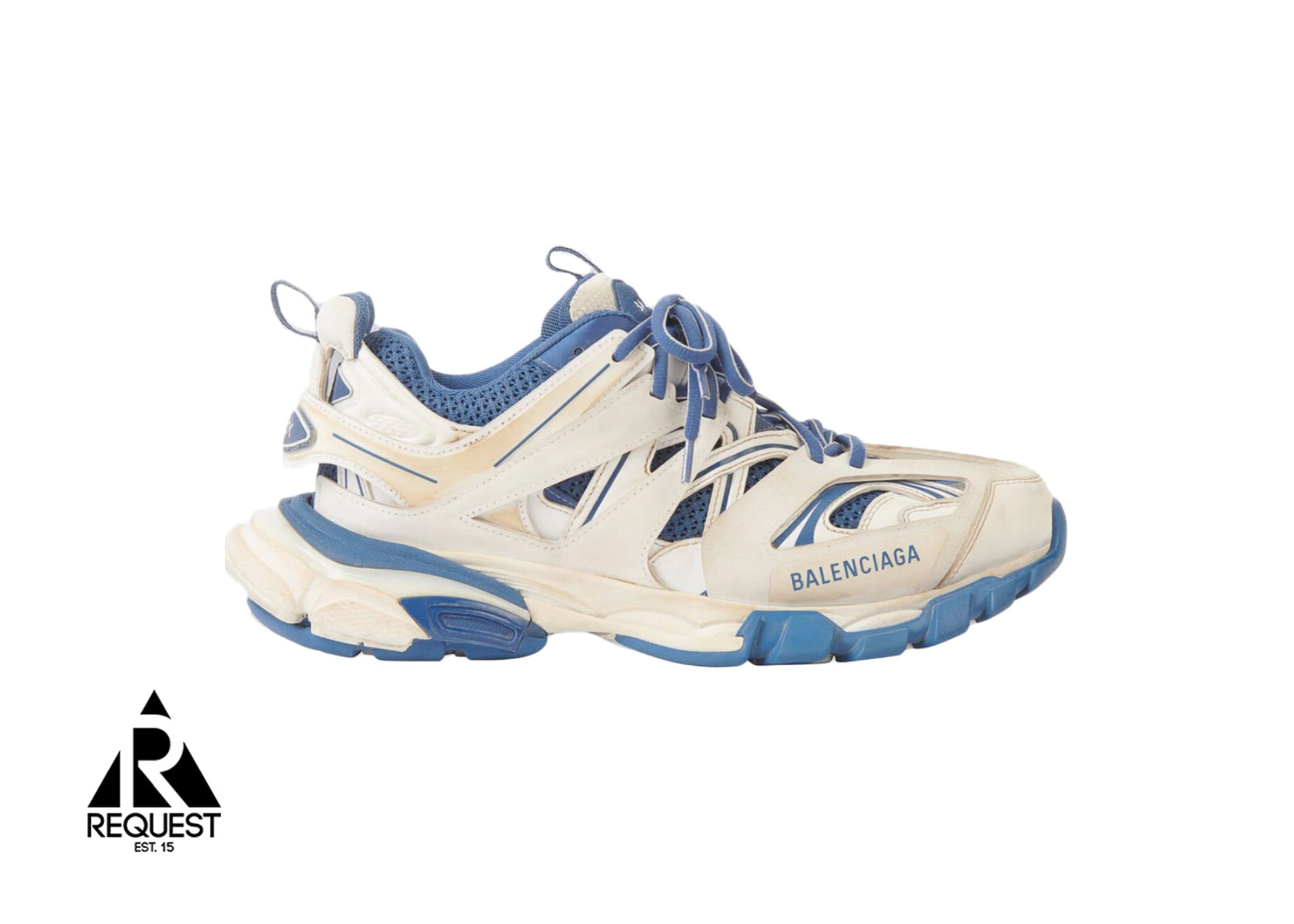 Blue трек. Баленсиага трек кроссовки. Balenciaga 542023. Balenciaga track White Blue. Кроссовки Баленсиага track голубые.