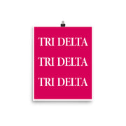 Classic Pink & White Sorority Poster Print - Available for All Chapters!