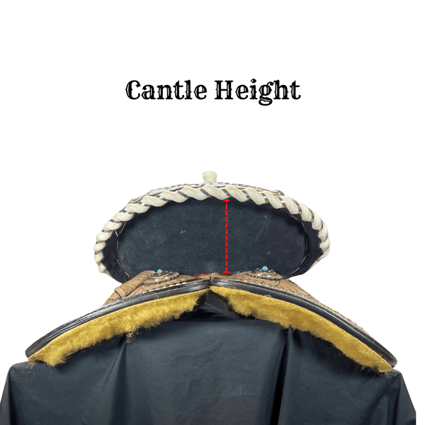 Cantle Height Measurement Western Horse Saddle