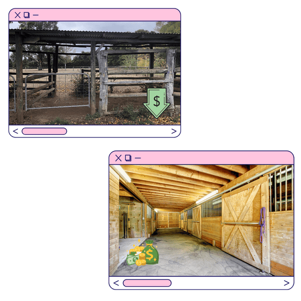 comparing two horse boarding stables pricing