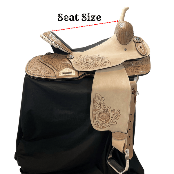 Western Horse Saddle Seat Size Measurement