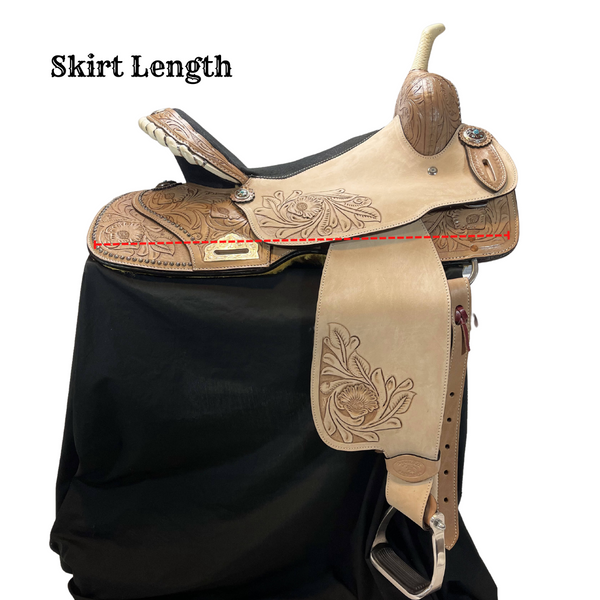 Skirt Length Measurement Western Horse Saddle