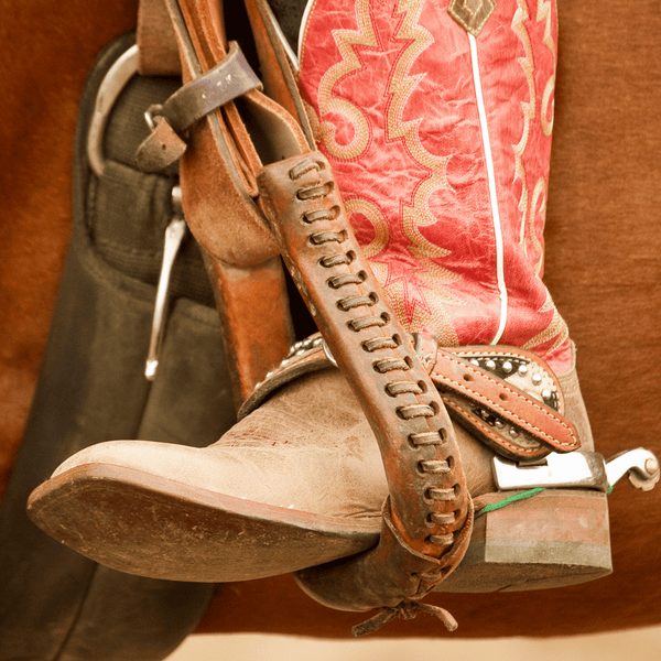 Western Tack Stirrup With Female Cowboy Boot