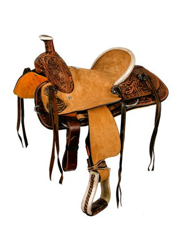 16, 17 Premium Leather Double T training saddle with suede