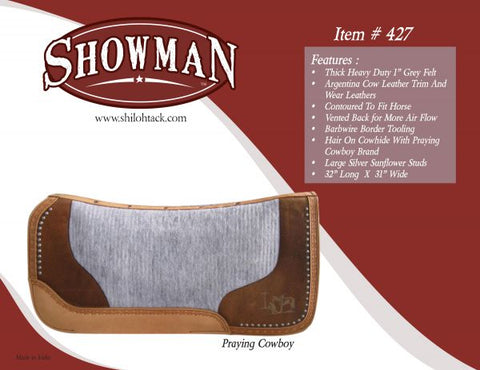 Showman ® 32 x 31 Real Oak Camo contoured Felt bottom saddle pad