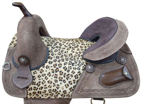 16, 17 Premium Leather Double T training saddle with suede