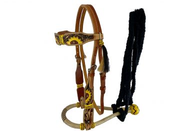 Harness Leather Headstall w/Training Bosal - Jeffers