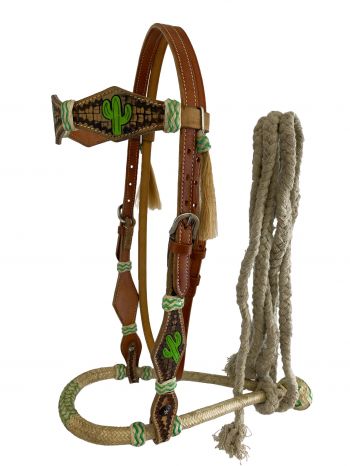 Showman™ Fine quality rawhide core show bosal with a cotton mecate rei –  Dark Horse Tack Company
