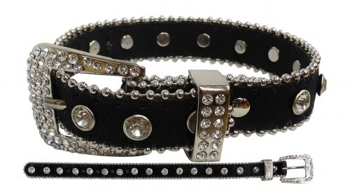 Klassy Cowgirl Argentina Cow Leather Bronc Nose Halter with Re-Purposed Michael Kors Inlay