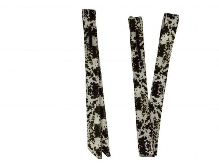 Showman  ®  Premium Quality Cow Print Nylon tie strap and Off Billet set