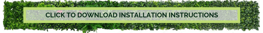 Artificial vertical garden installation instructions