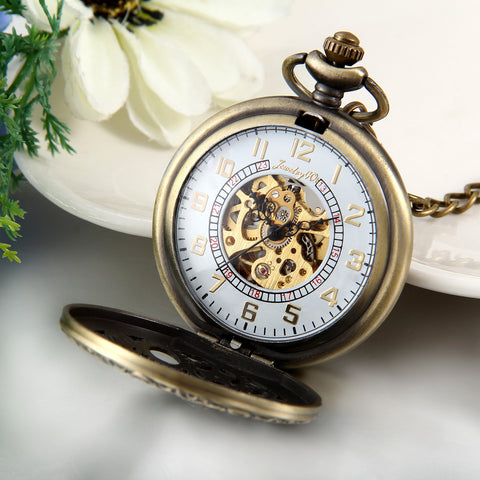 pocket watch with gears